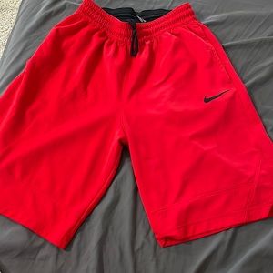 red nike dri-fit shorts